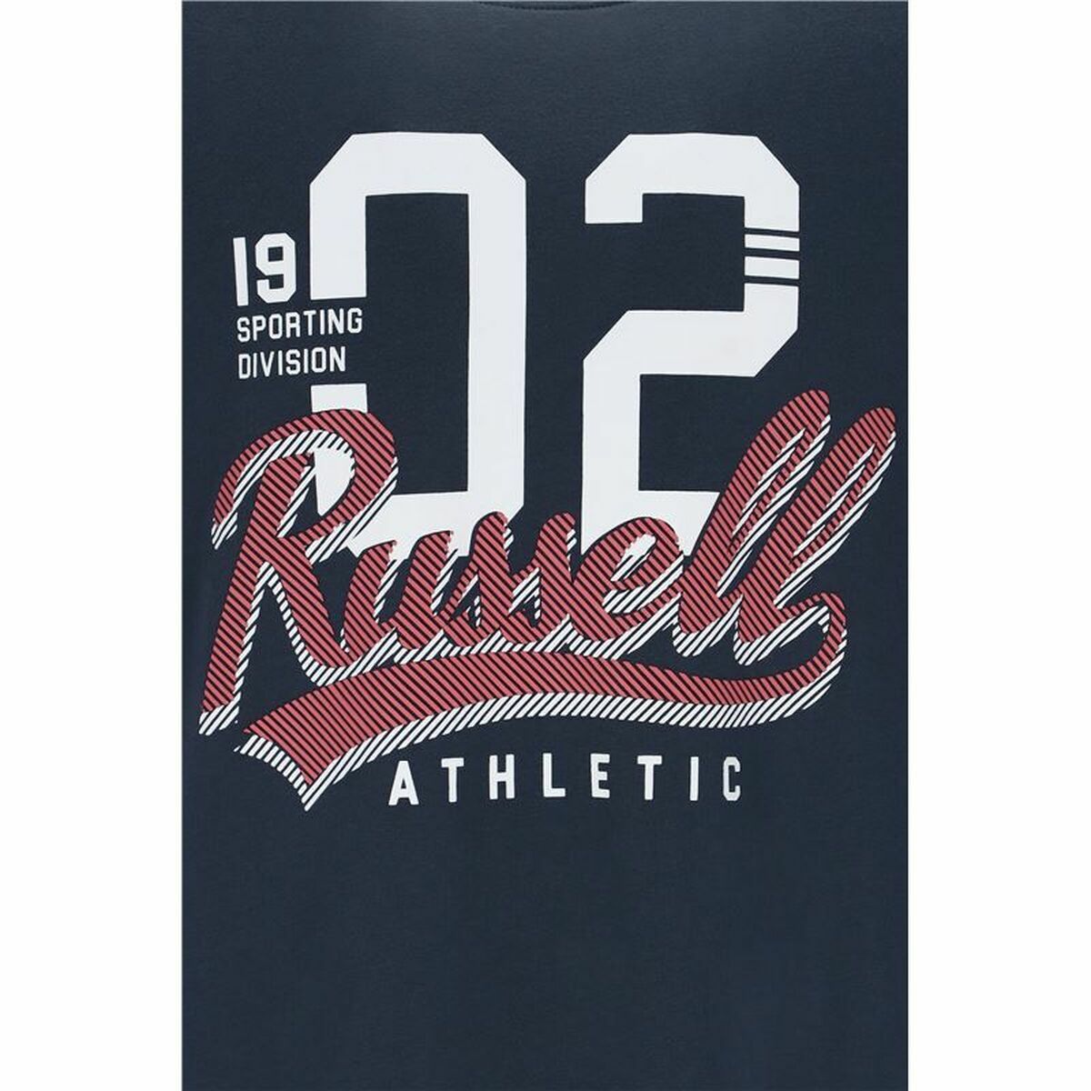 T-shirt med kortärm Herr Russell Athletic Amt A30101 Mörkblå - 3