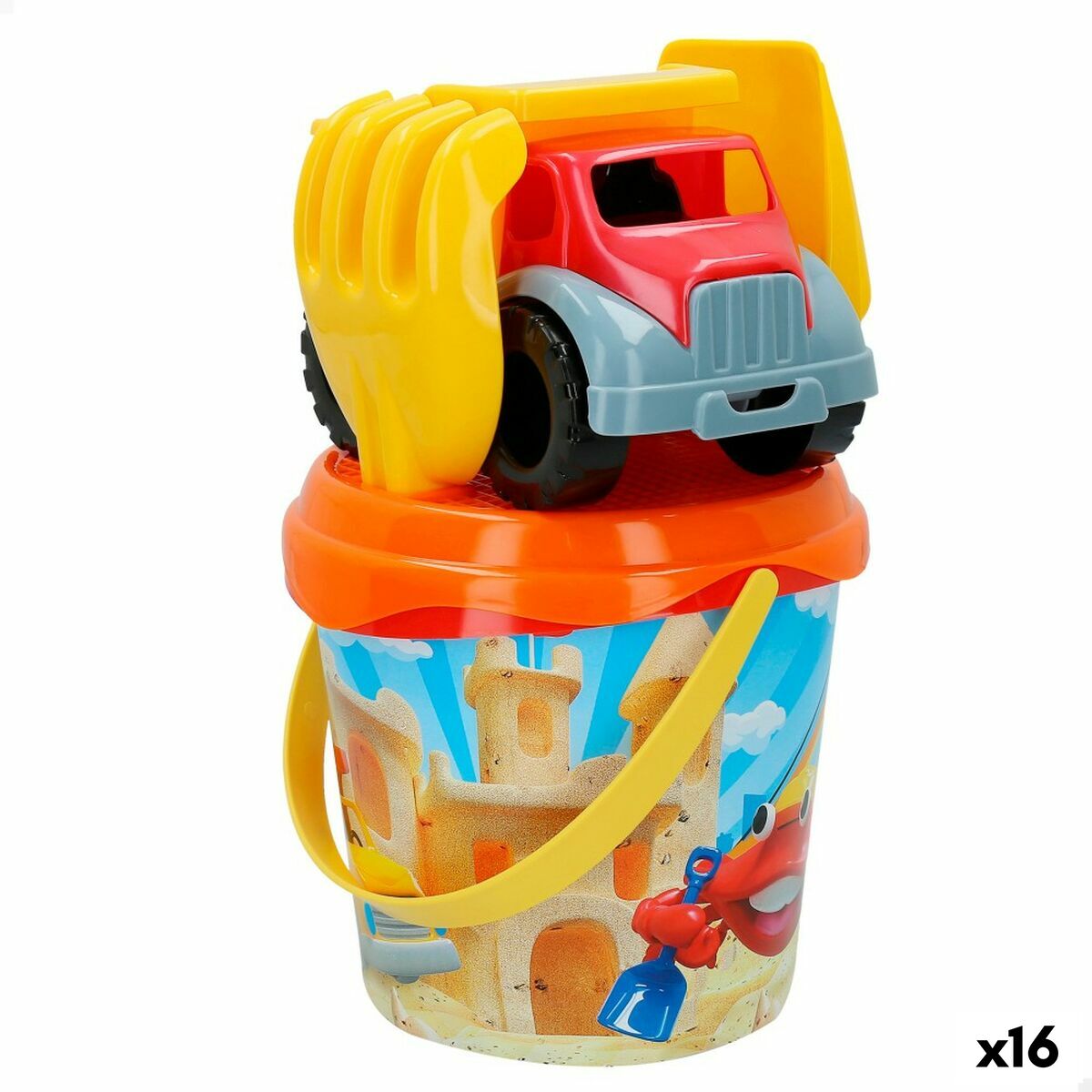 Strandleksaker set Colorbaby Ø 18 cm polypropen (16 antal) - 4