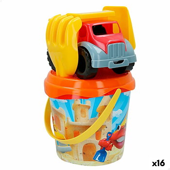 Strandleksaker set Colorbaby Ø 18 cm polypropen (16 antal)