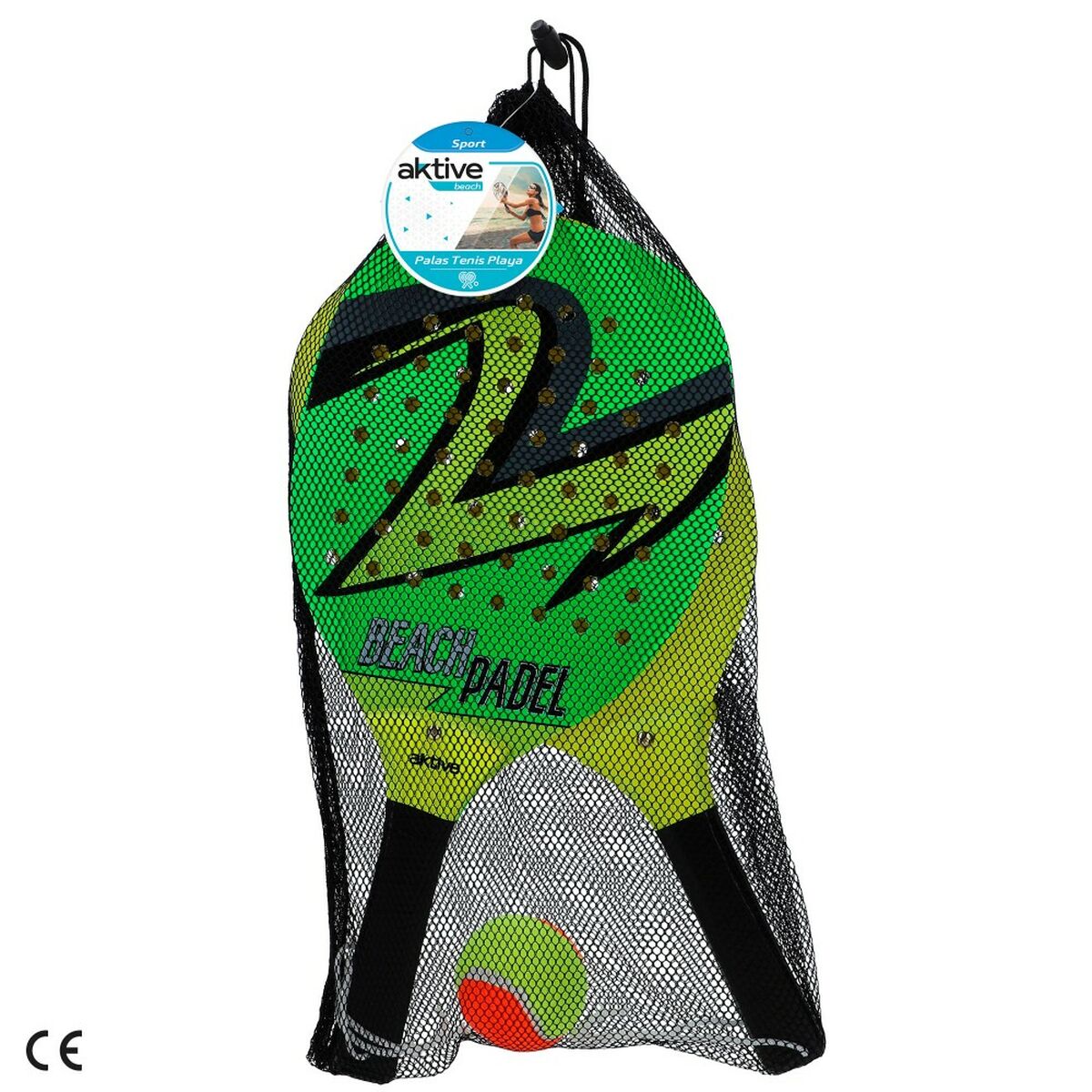 Strandspadar med boll Aktive Trä 21 x 44 x 1 cm (12 antal) - 3