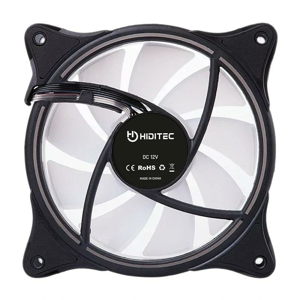 Lådfläkt Hiditec VGCH10008 ARGB Svart Ø 12 cm - 4