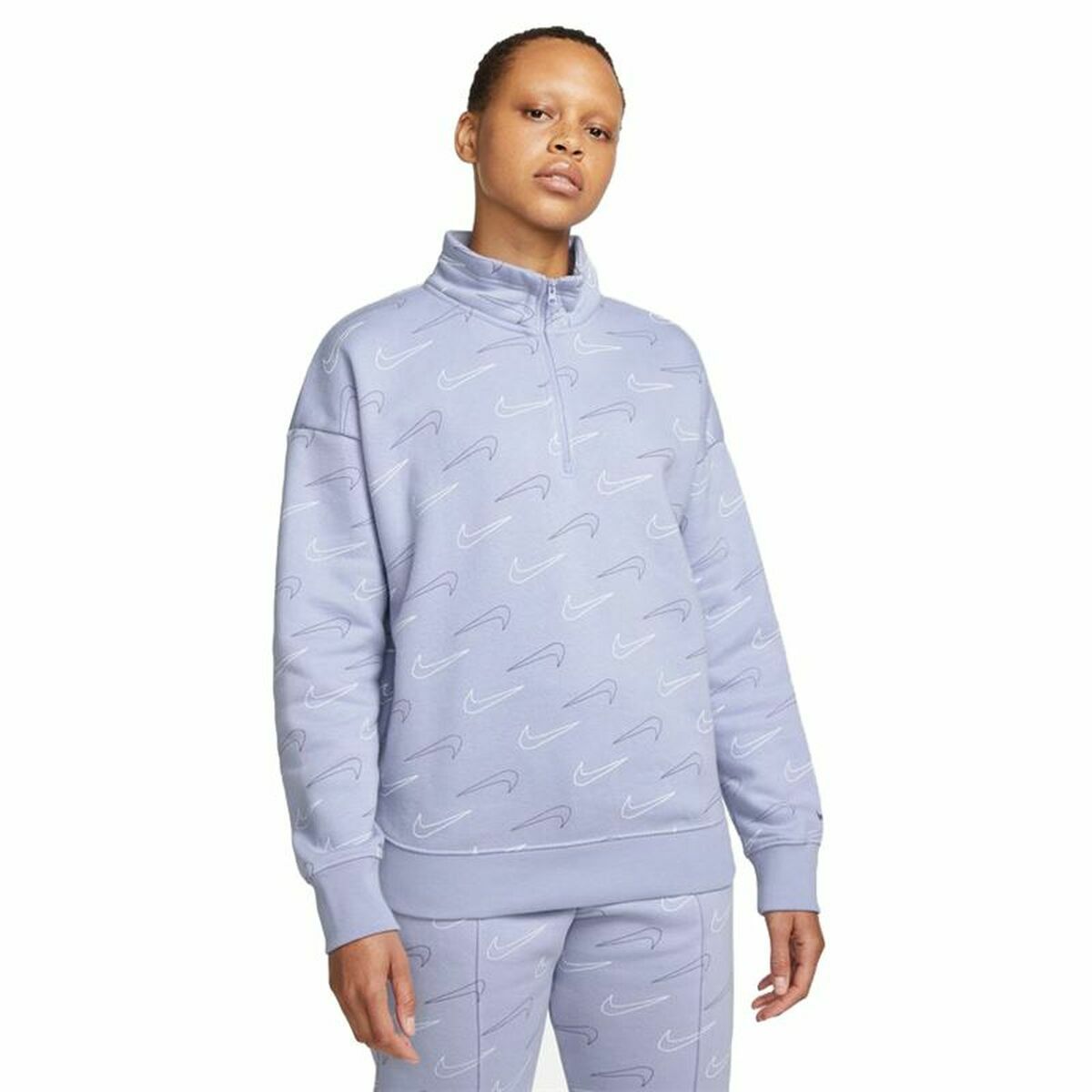 Tröja utan huva Dam Nike Lila - 11