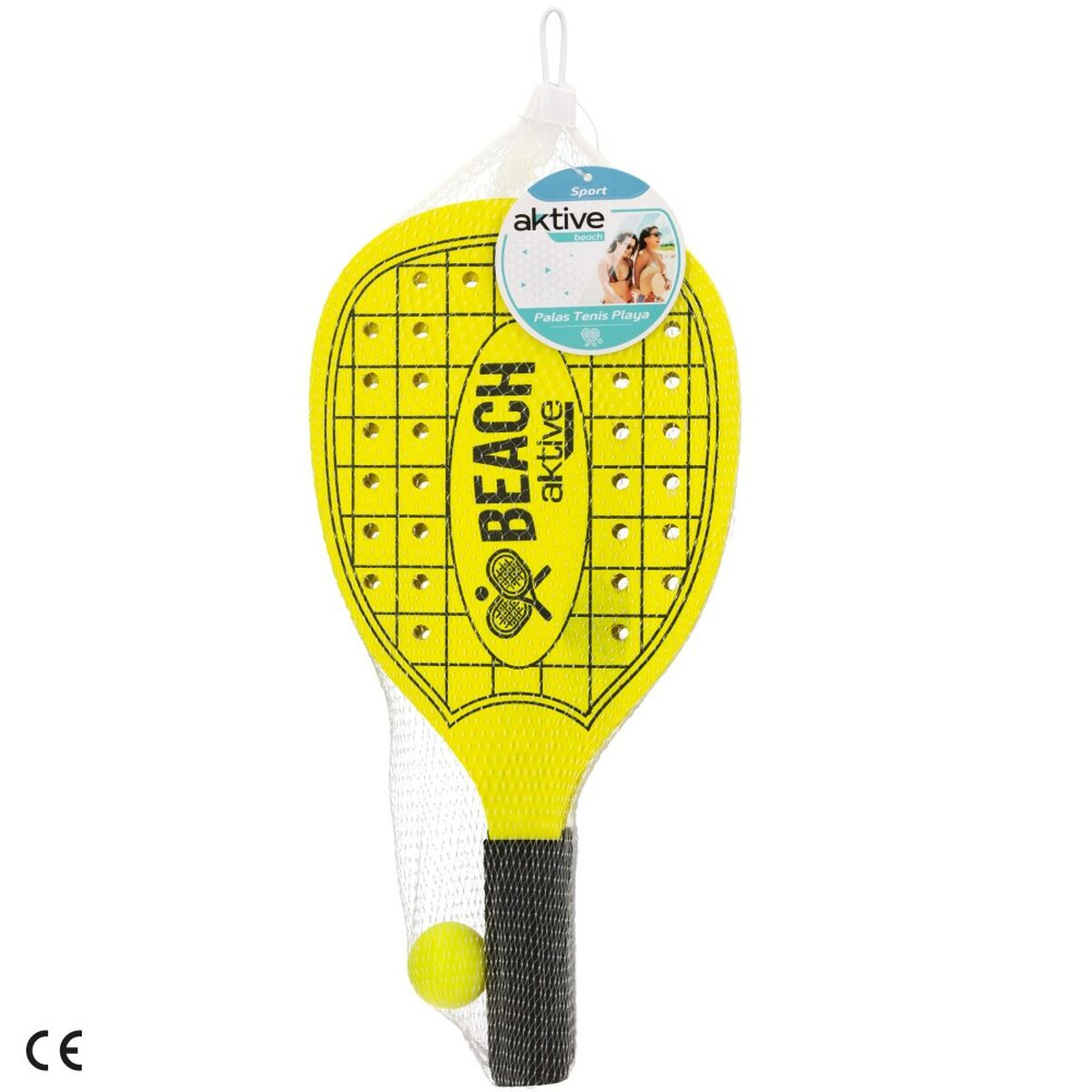Strandspadar med boll Aktive Neon Trä 20 x 40 cm (12 antal) - 9