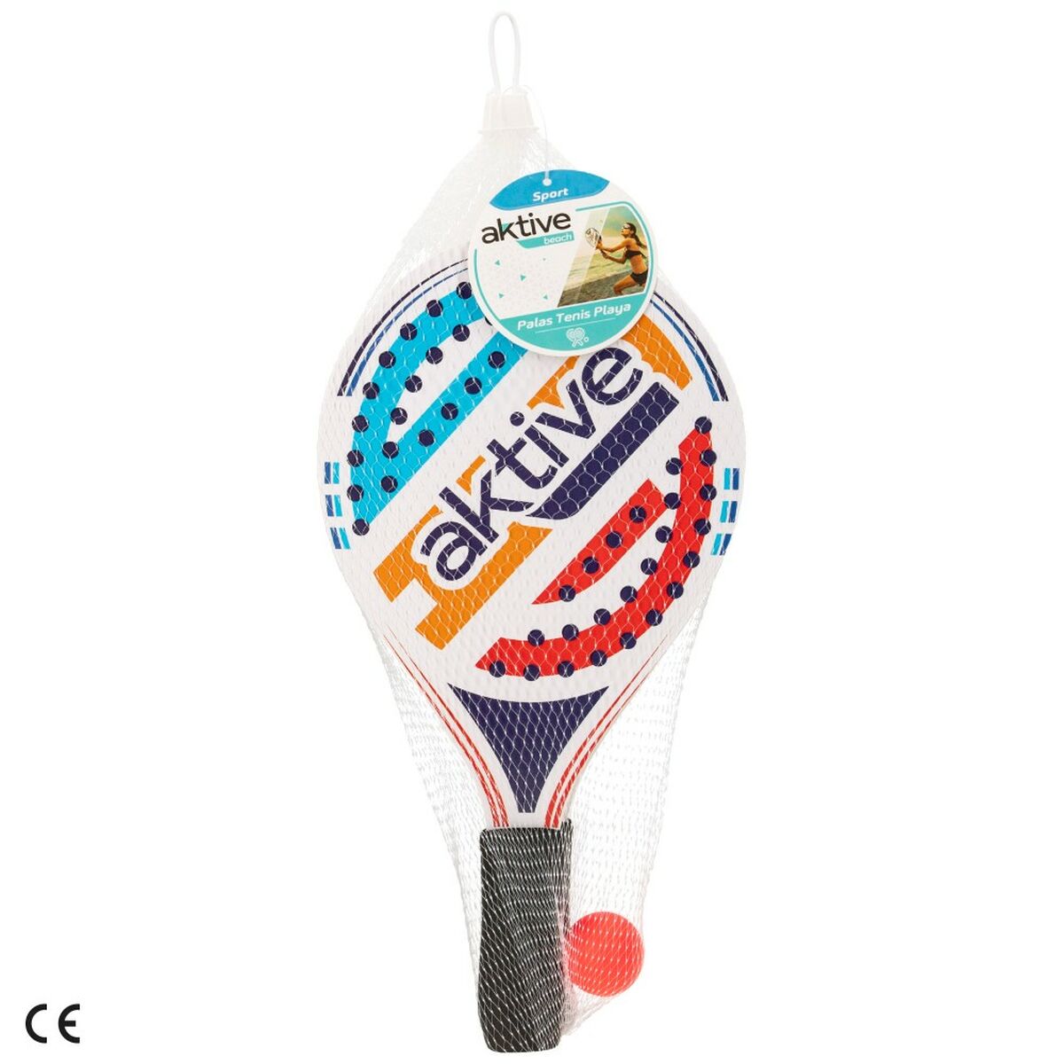 Strandspadar med boll Aktive Trä 19,5 x 38 cm (24 antal) - 3