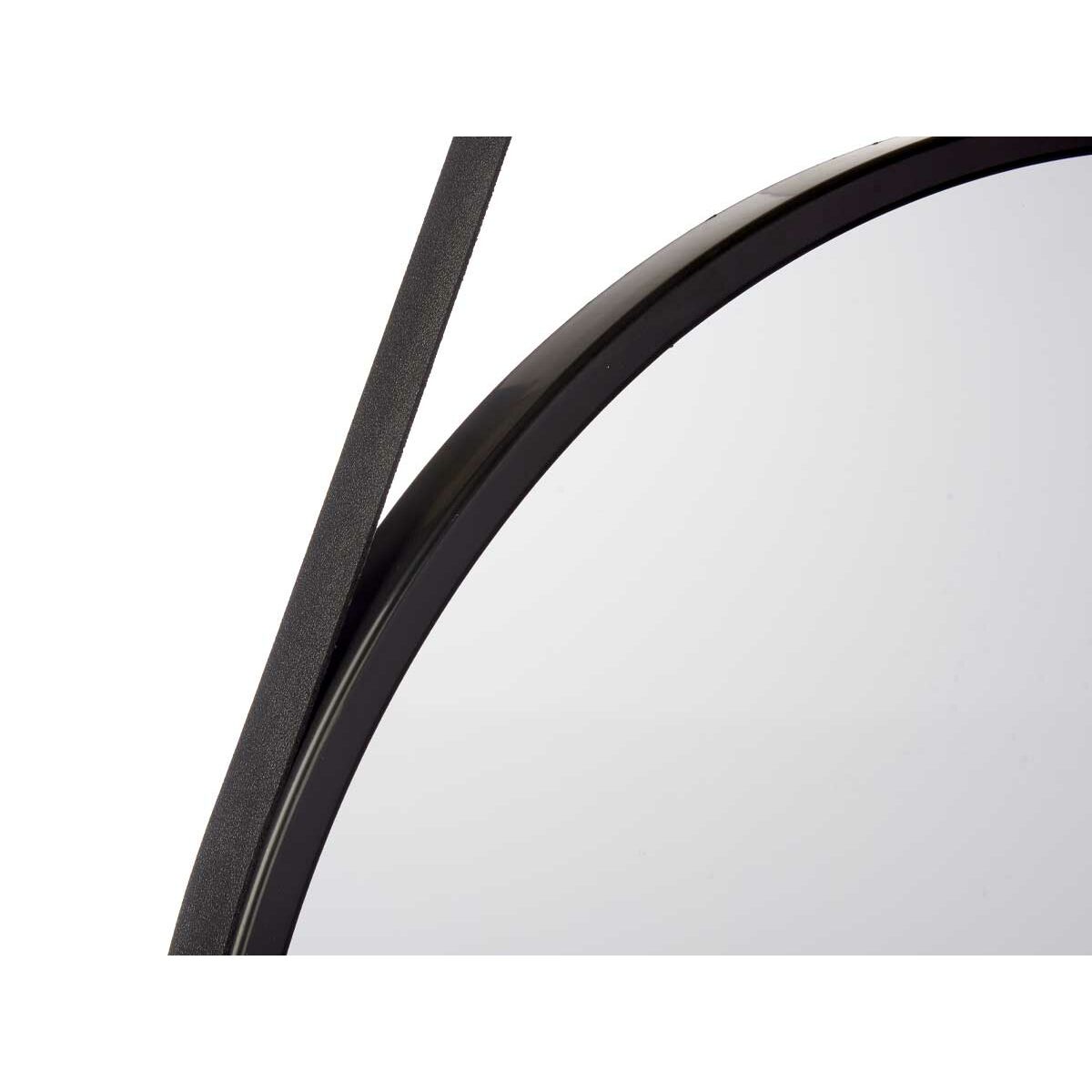 Väggspegel Svart Glas Konstläder 60 x 60 x 3 cm (4 antal) - 5