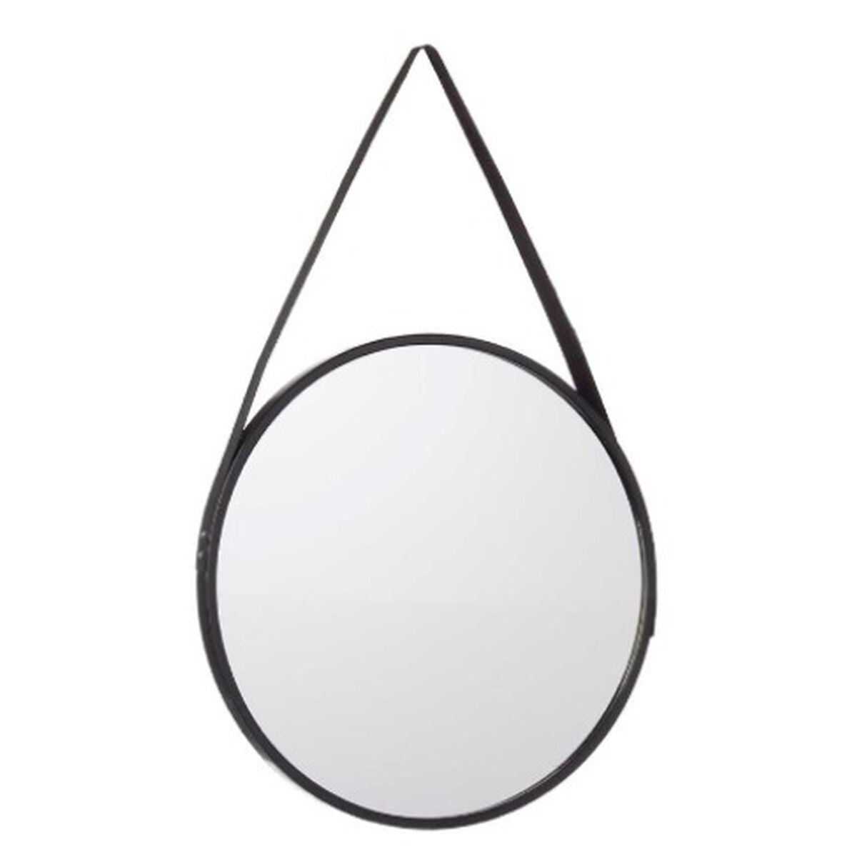Väggspegel Svart Glas Konstläder 60 x 60 x 3 cm (4 antal) - 2