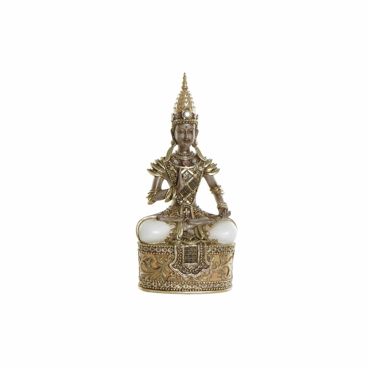 Prydnadsfigur DKD Home Decor Gyllene Brun Buddha Harts (13 x 7 x 27 cm)