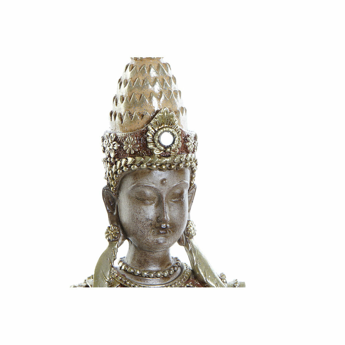 Prydnadsfigur DKD Home Decor Gyllene Brun Buddha Harts (13 x 7 x 27 cm) - 2