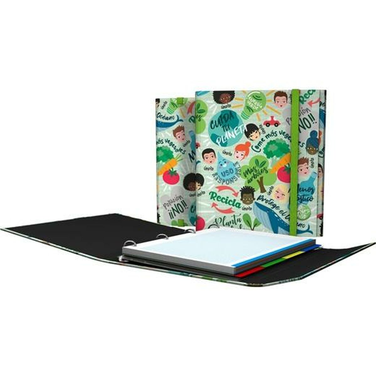Ringpärm Grafoplas Carpeplús Revolution Green Grön A4 (2 antal) - 2