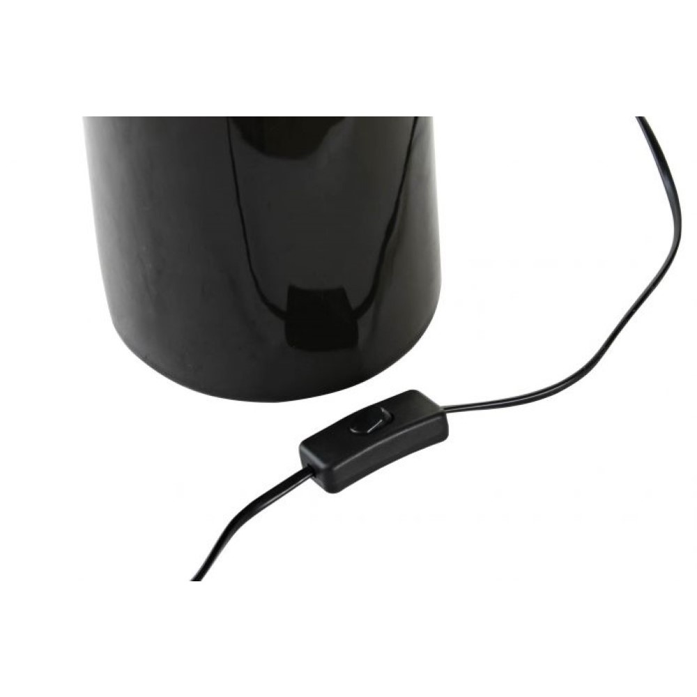 Bordslampa DKD Home Decor Svart Multicolour Silvrig Metall Stengods 50 W 220 V 32 x 32 x 52 cm - 2