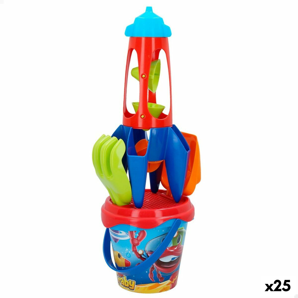 Strandleksaker set Colorbaby Raket polypropen (25 antal) - 2
