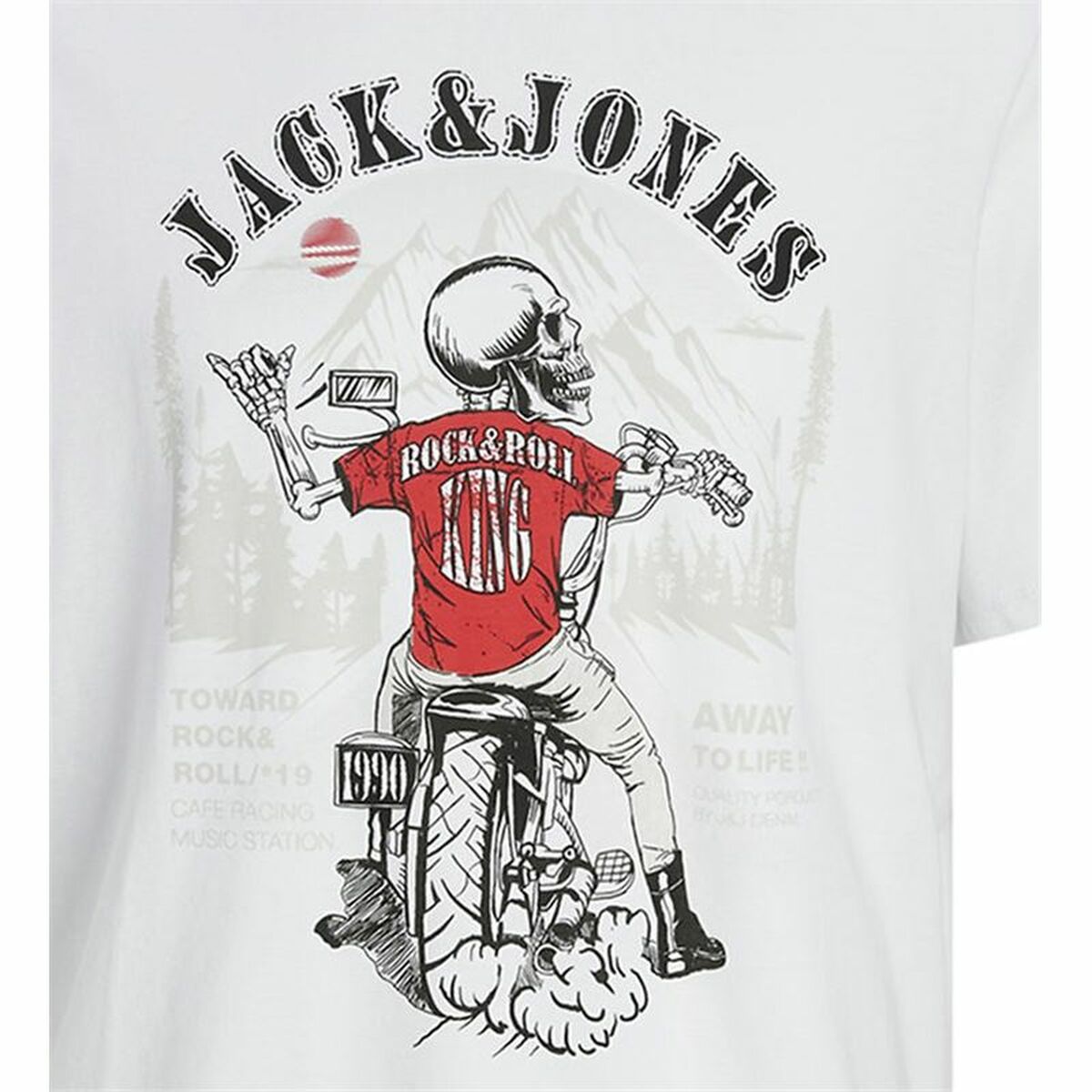 T-shirt med kortärm Herr Jack & Jones skull Rock Crew - 2