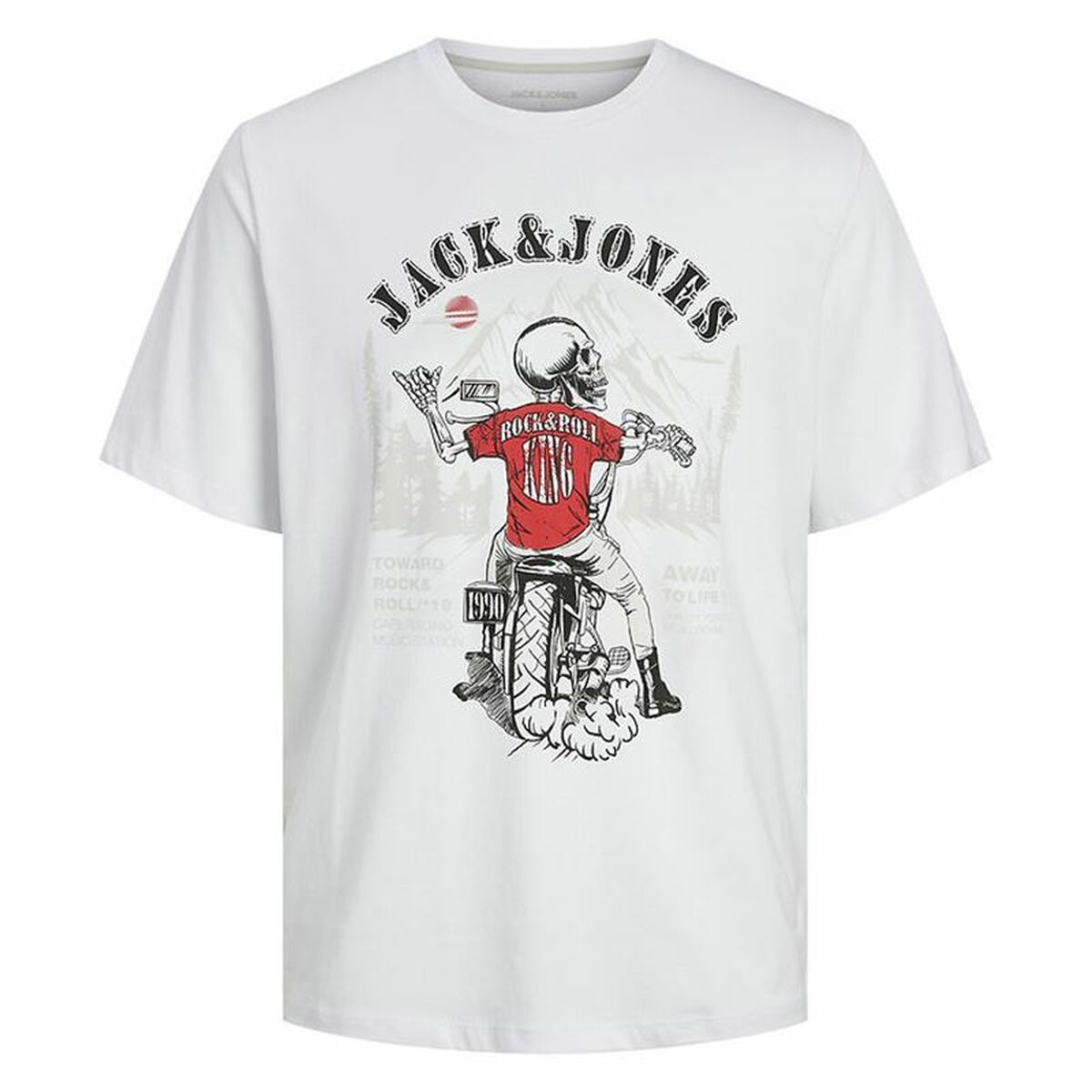 T-shirt med kortärm Herr Jack & Jones skull Rock Crew