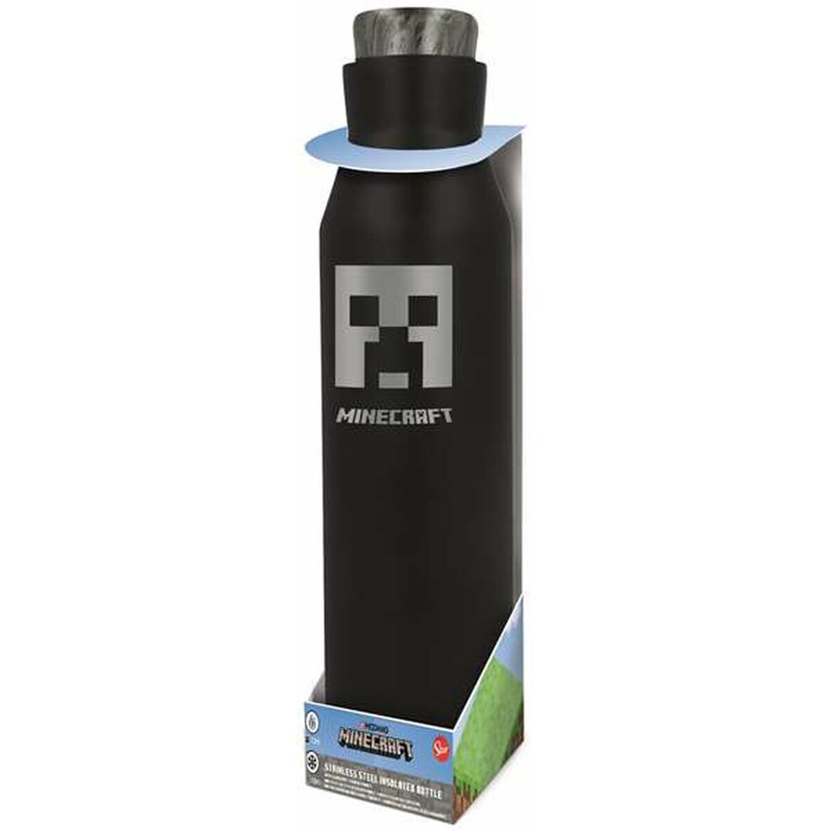 Flaska Minecraft Silikon Rostfritt stål Plast 580 ml - 2