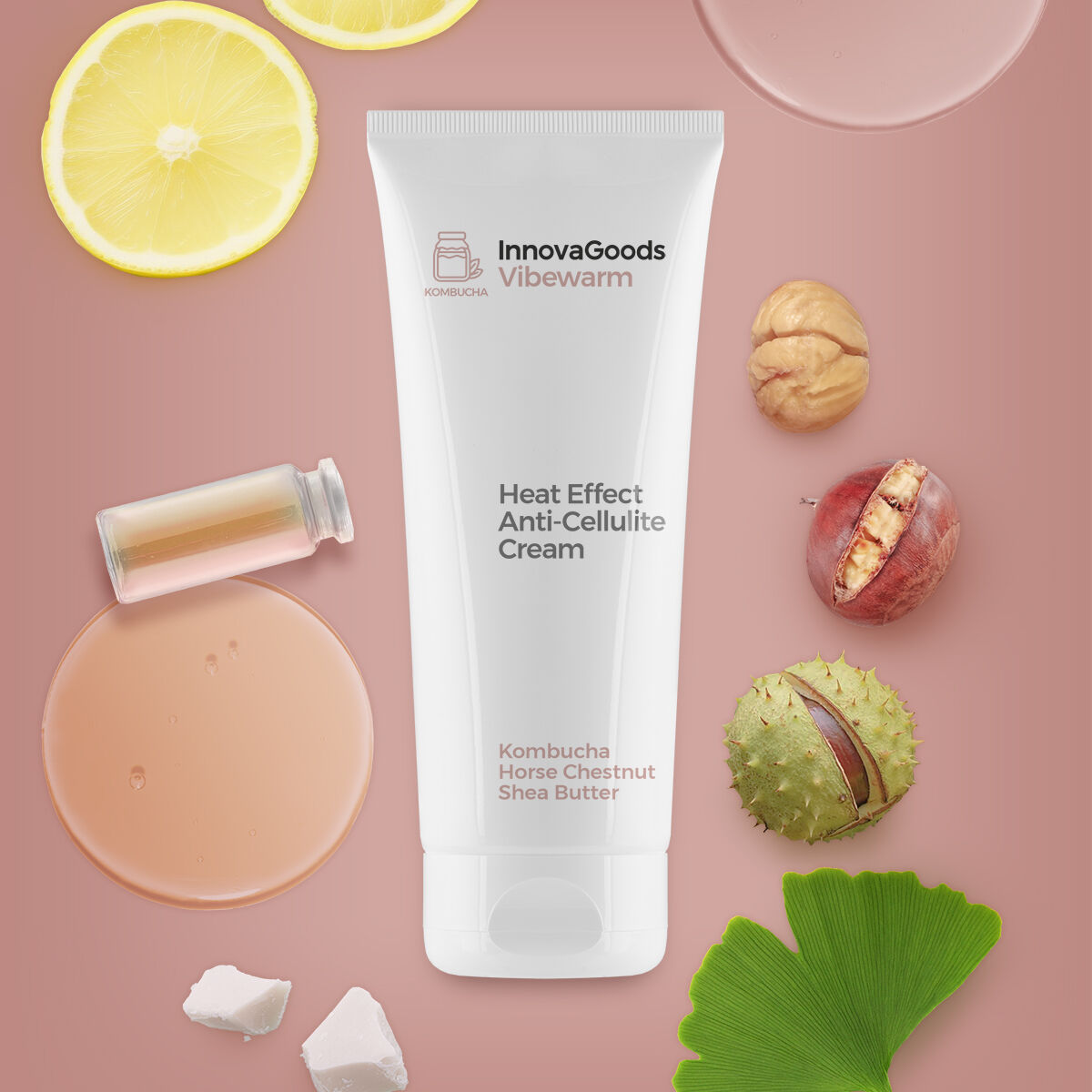 Anti-cellulitkräm Värmeeffekt Kombucha Vibewarm InnovaGoods 200 ml - 6