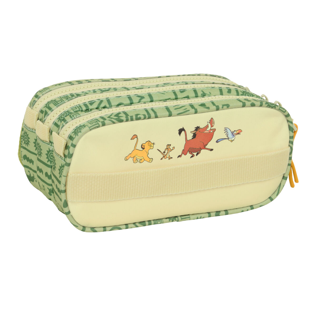 Tredubbel Carry-all Mufasa Grön Beige 21,5 x 10 x 8 cm - 3