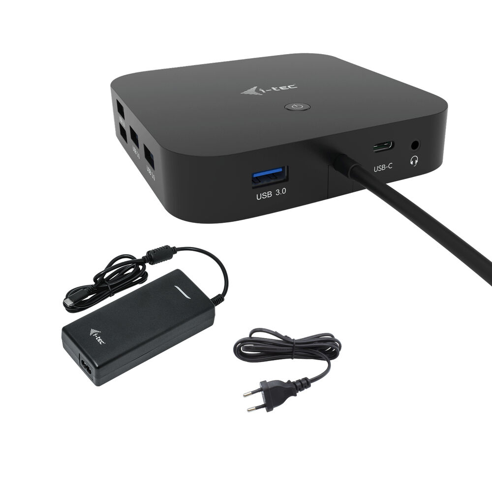 USB-HUB i-Tec C31HDMIDPDOCKPD100 Svart 100 W