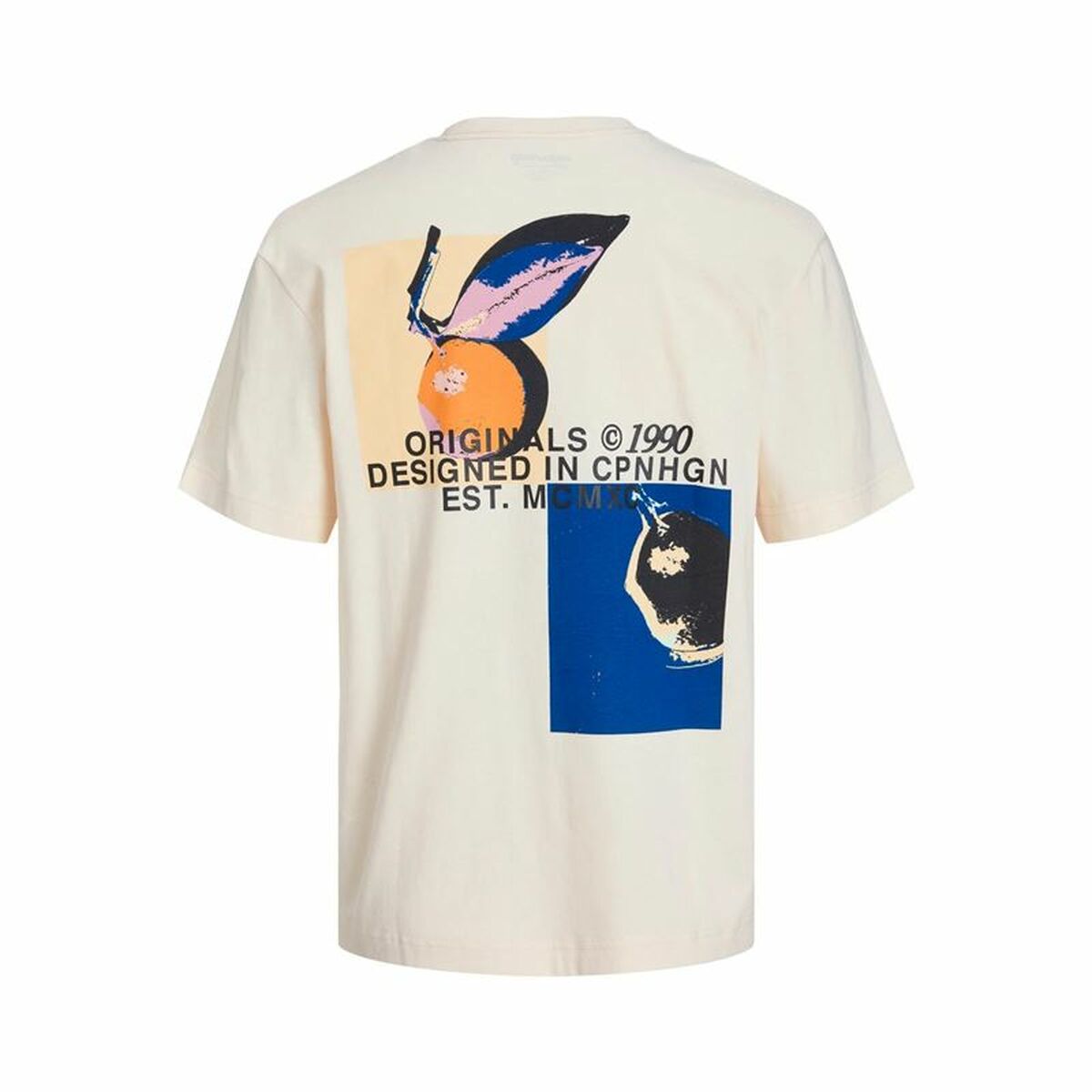 Barn T-shirt med kortärm Jack & Jones tampa Back Beige - 2