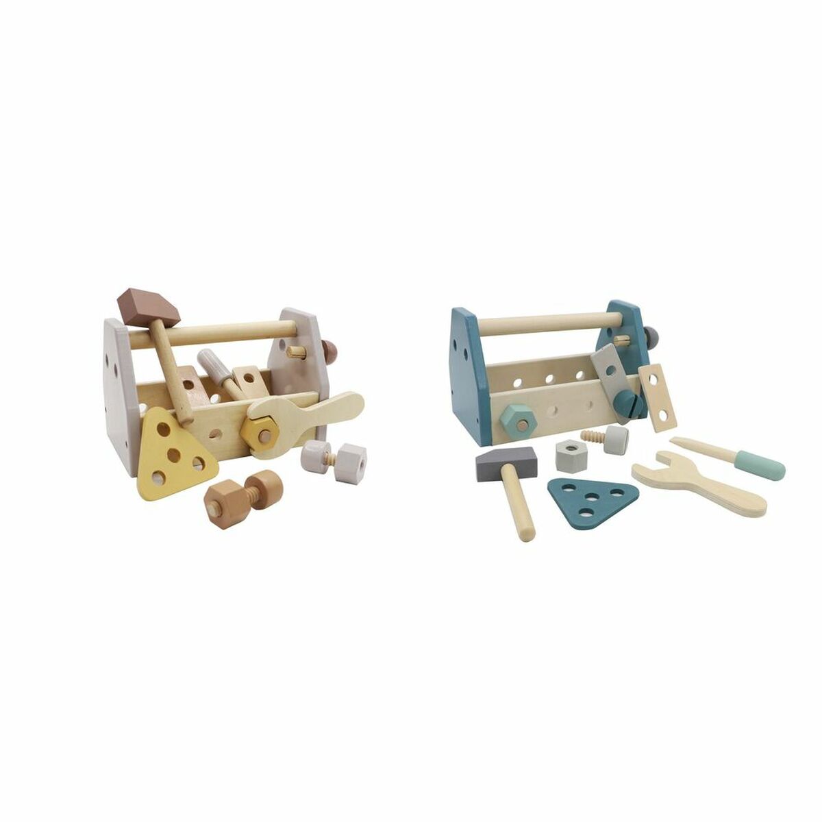 Spel av Trä DKD Home Decor Verktygslåda (21 x 11.5 x 13 cm) (2 pcs)