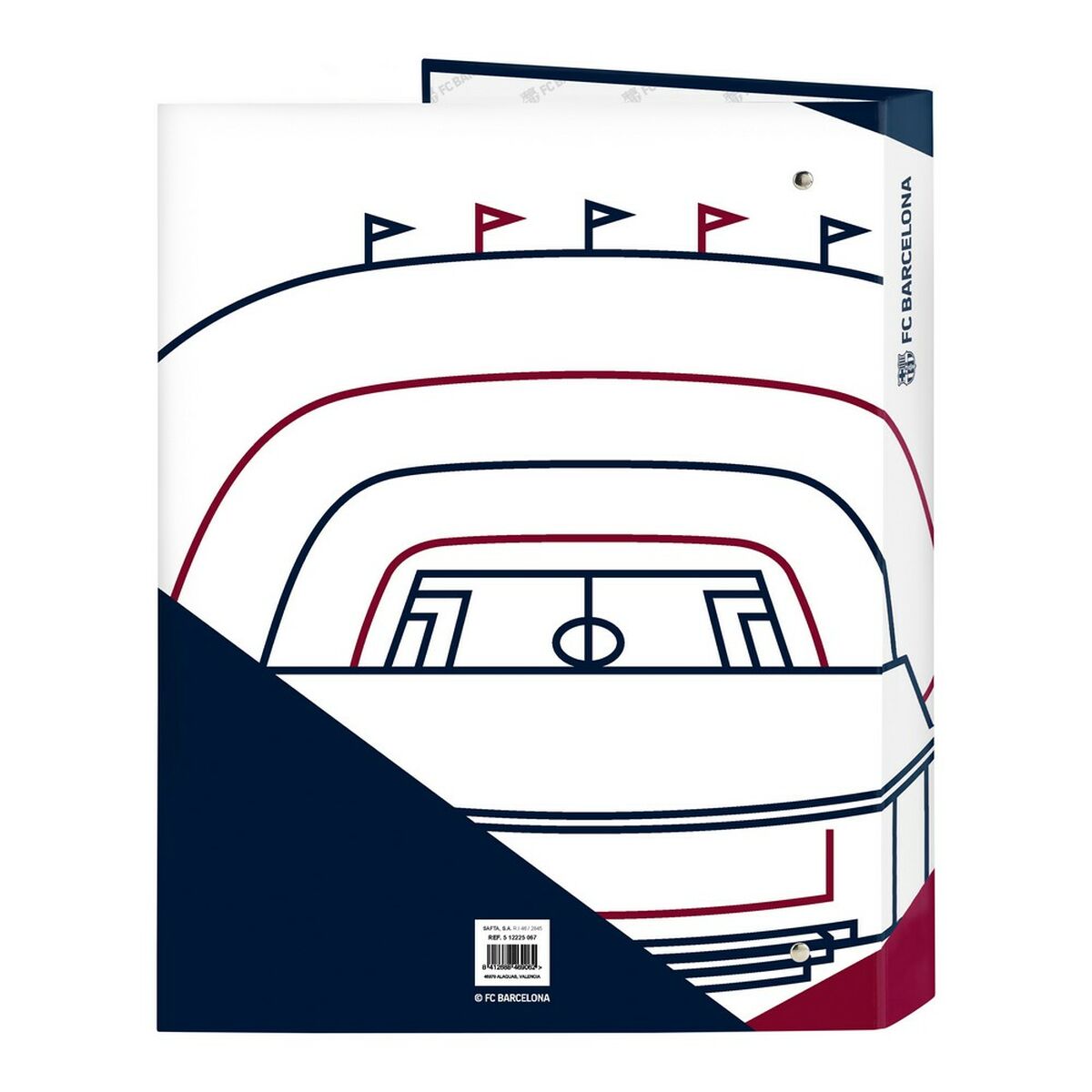 Ringpärm F.C. Barcelona Blå Rödbrun A4 (25 mm) - 4
