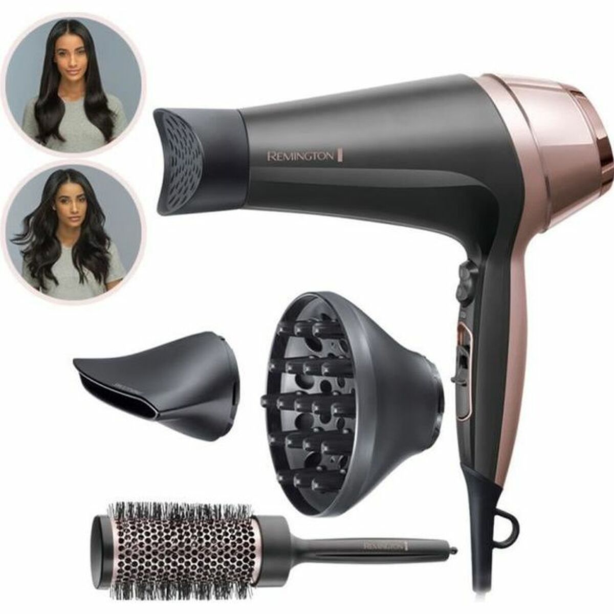 Hårtork Remington D5706 2200 W Svart Rosa 2200 W