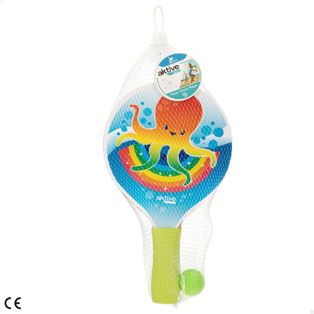 Strandspadar med boll Aktive Trä 18 x 31,5 x 0,5 cm (24 antal) - 3