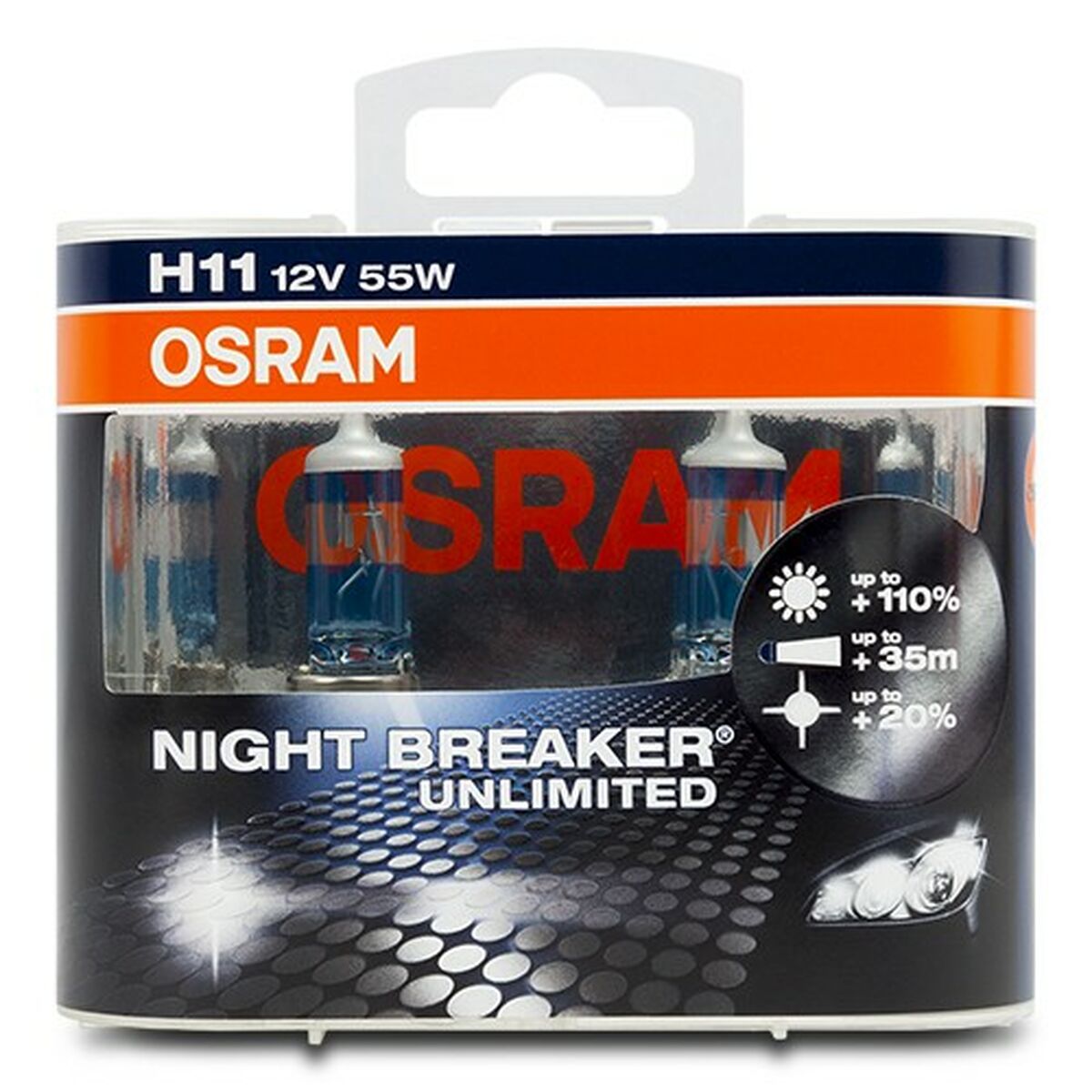 Glödlampa för bil Osram Nightbreaker Unlimited H11 55 W 12 V (2 antal) - 3