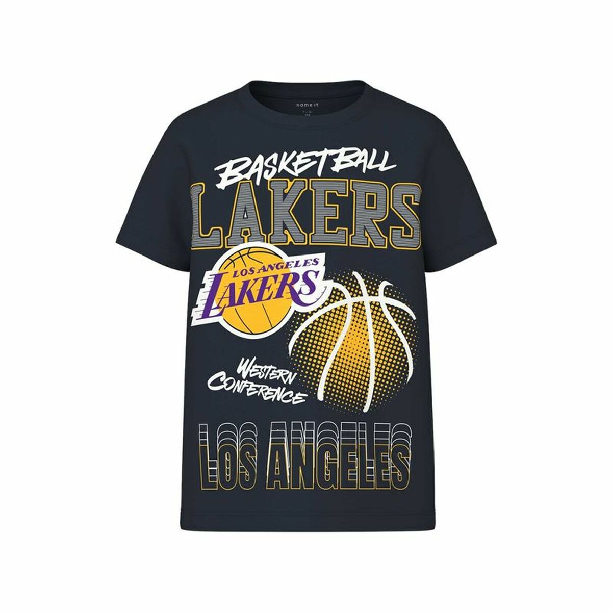 Barn T-shirt med kortärm Name It mjyg Nba Box Ous Marinblå