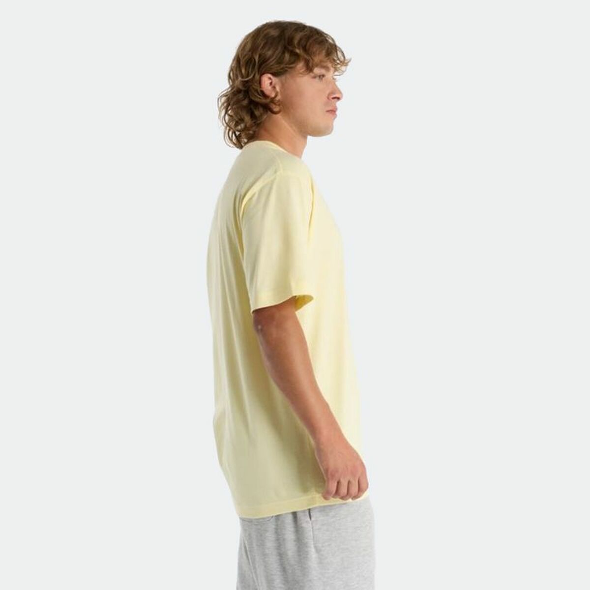 T-shirt med kortärm Herr New Balance NAT LOGO SS MT51920 PCR Gul - 3
