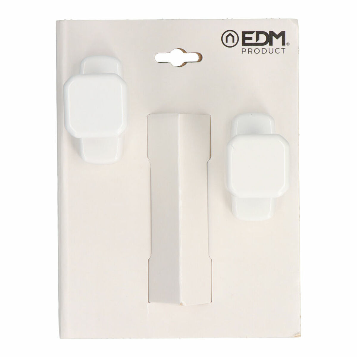 Dörrhandtag EDM 85461 6807 Vit Aluminium 80 x 39 mm - 2