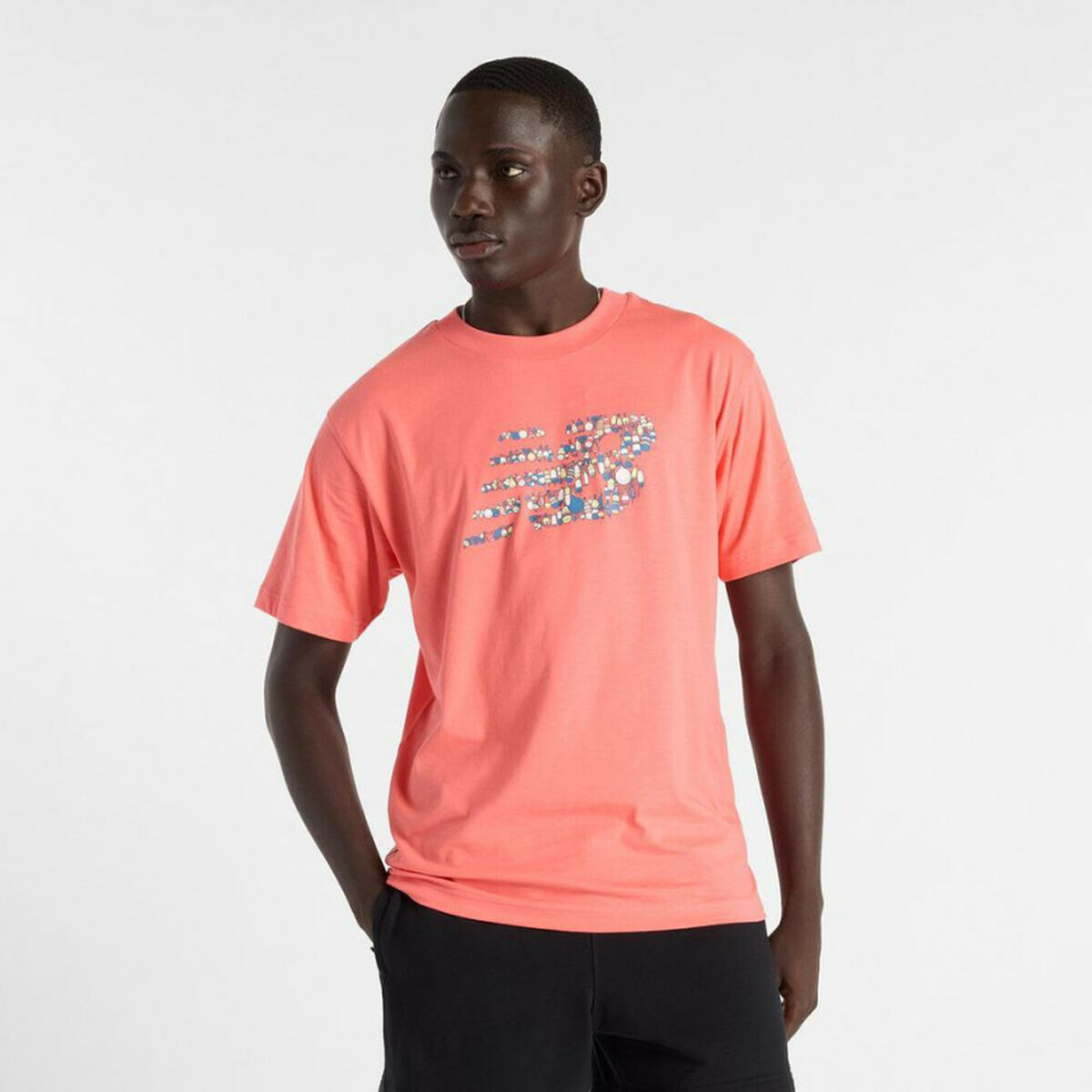 T-shirt med kortärm Herr New Balance NAT LOGO SS MT51920 DTR Rosa - 2