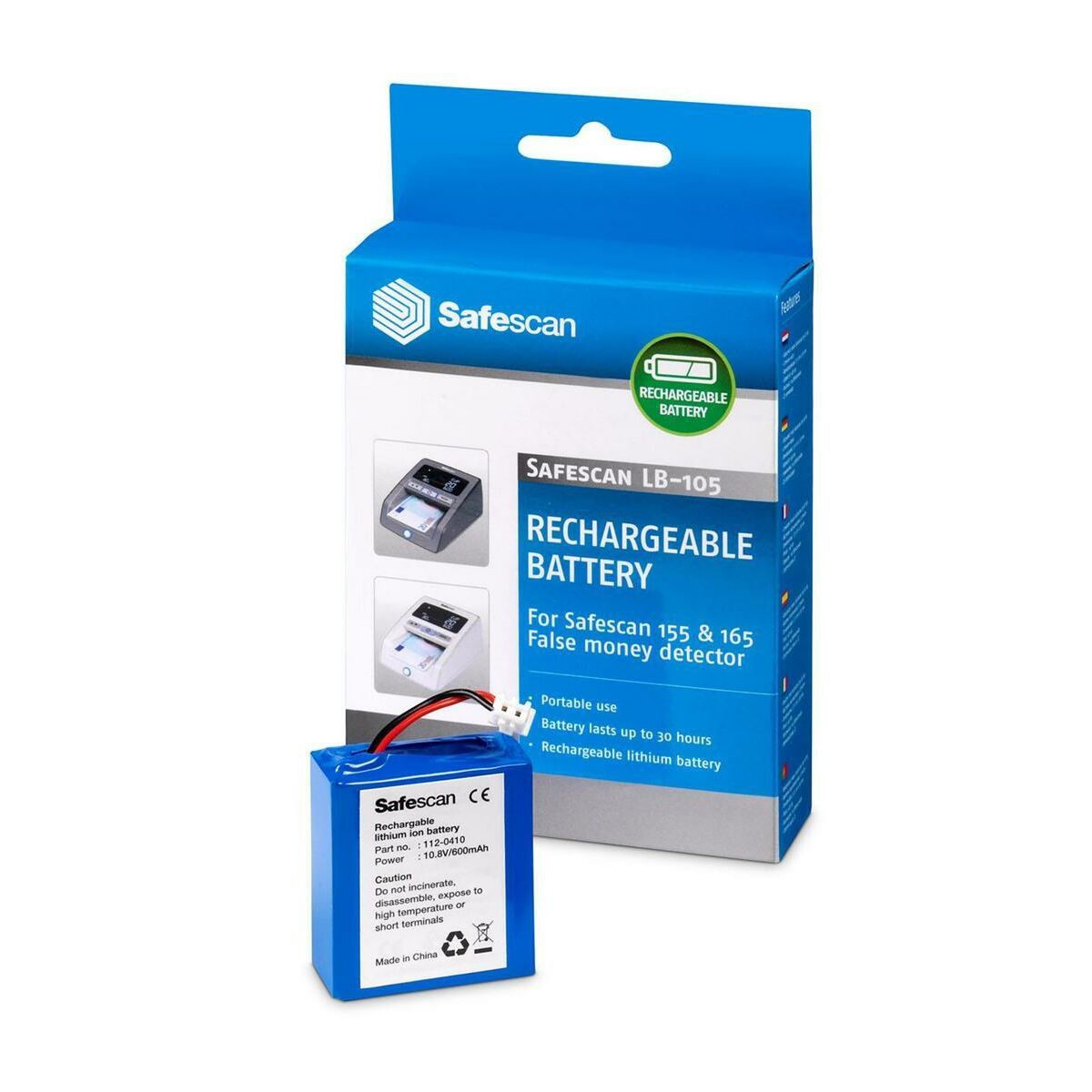 Batteri till Sedelkontroll Safescan LB-105 Blå - 2