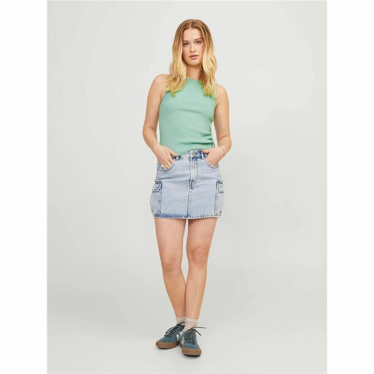 Tanktop, Dam Jack & Jones Jxdahlia Top Knit Grön - 3