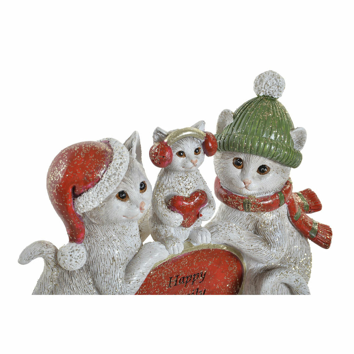 Prydnadsfigur DKD Home Decor Katt 12,5 x 3 x 9,5 cm - 2