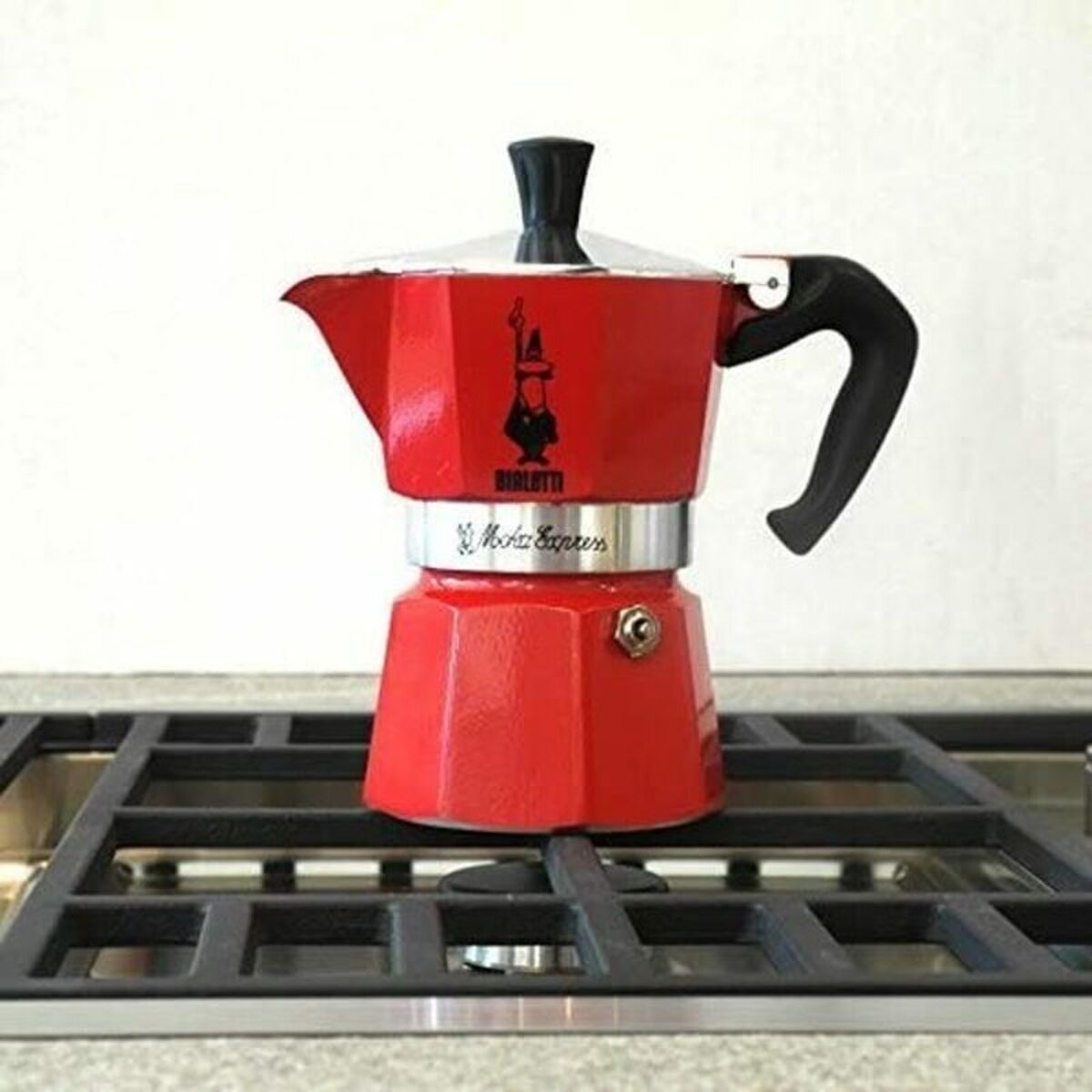 Italiensk Kaffepanna Bialetti Moka Röd Aluminium 3 Csészék - 2