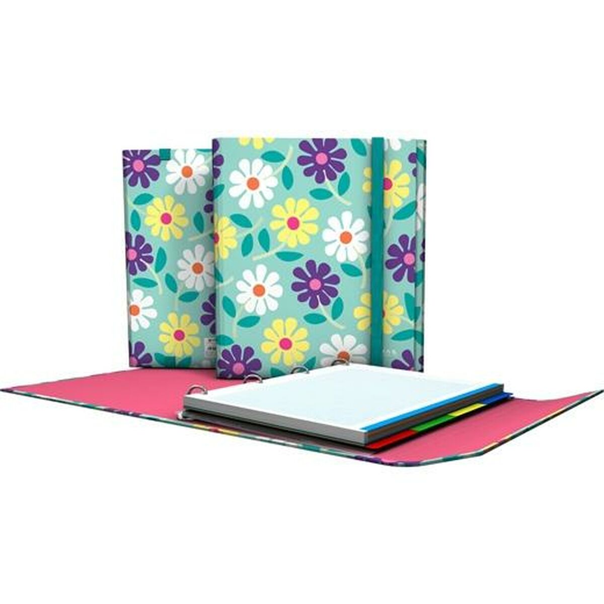Ringpärm Grafoplas Flowers Multicolour A4 (2 antal) - 2