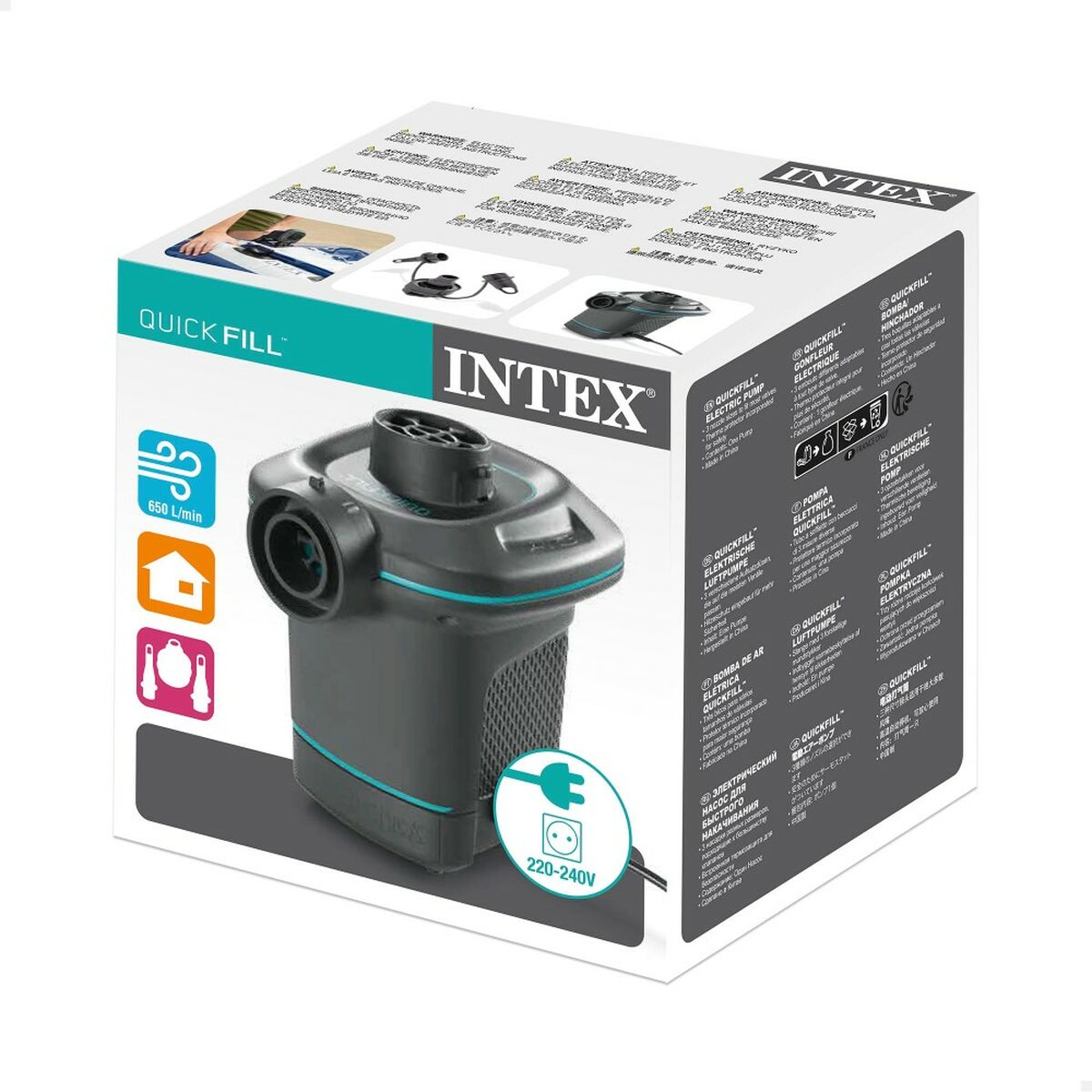Elektrisk luftpump Intex Quick Fill Investerbar 220-240 V (6 antal) - 10