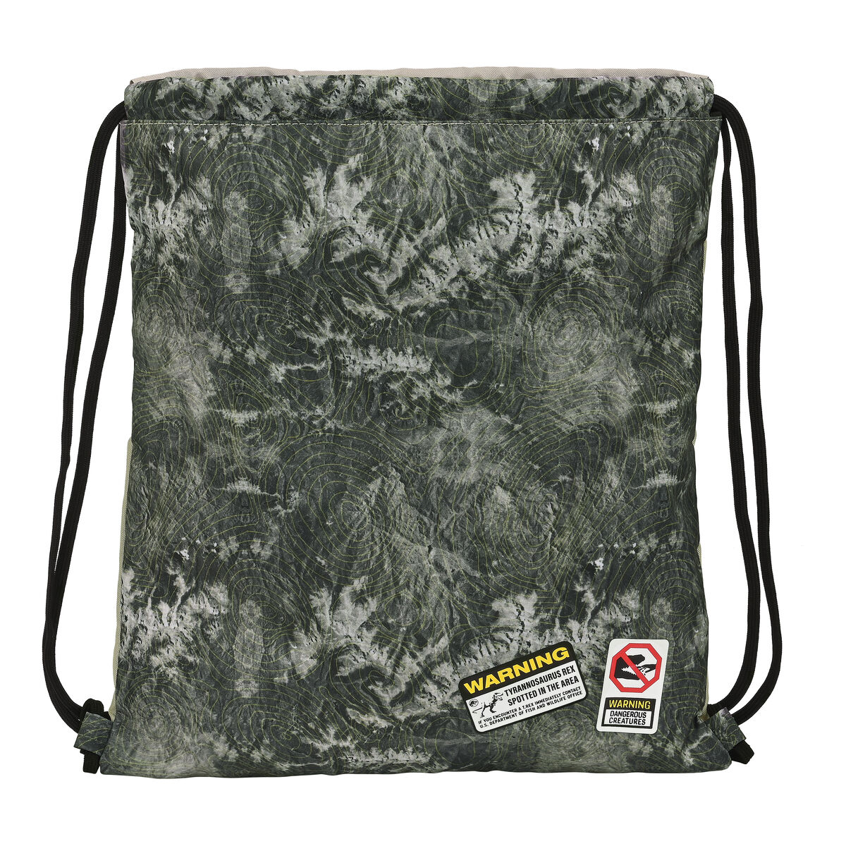 Skopåse med remmar Jurassic World Warning Grå 35 x 40 x 1 cm - 4