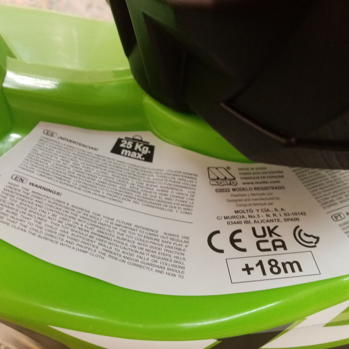 Foten i Golvet Motorcykel Moltó Premium Grön 40,5 x 27,2 x 28,5 cm - 9