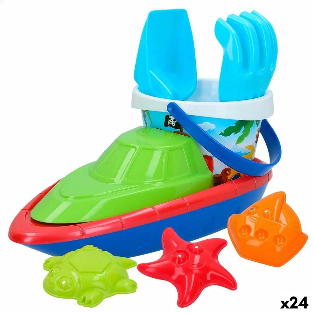 Strandleksaker set Colorbaby 8 Delar Båt polypropen (24 antal) - 4