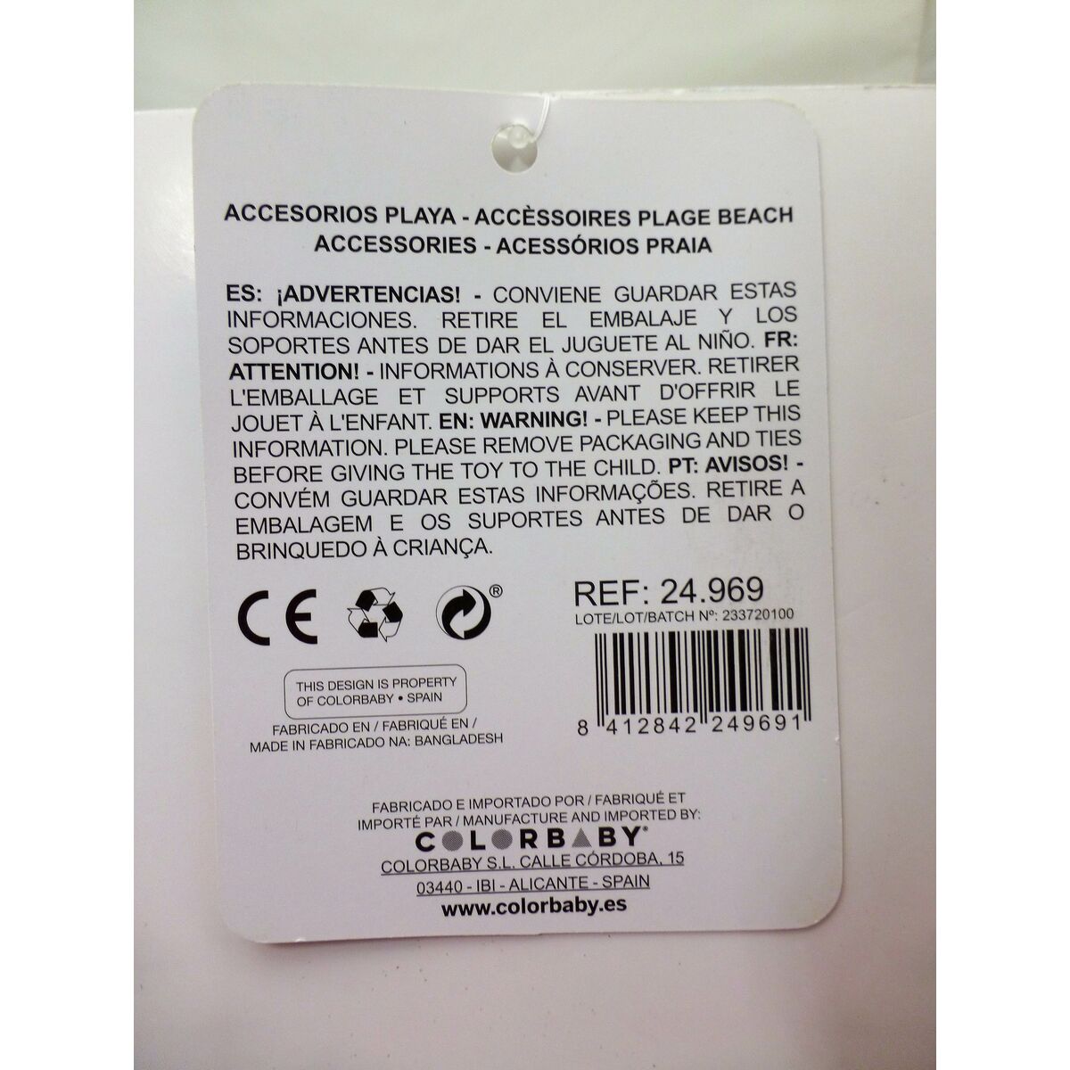 Strandleksaker set Colorbaby 8 Delar Båt polypropen (24 antal) - 8