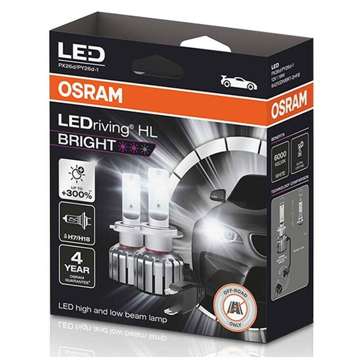 Glödlampa för bil Osram LEDriving HL H7 H18 12 V - 3