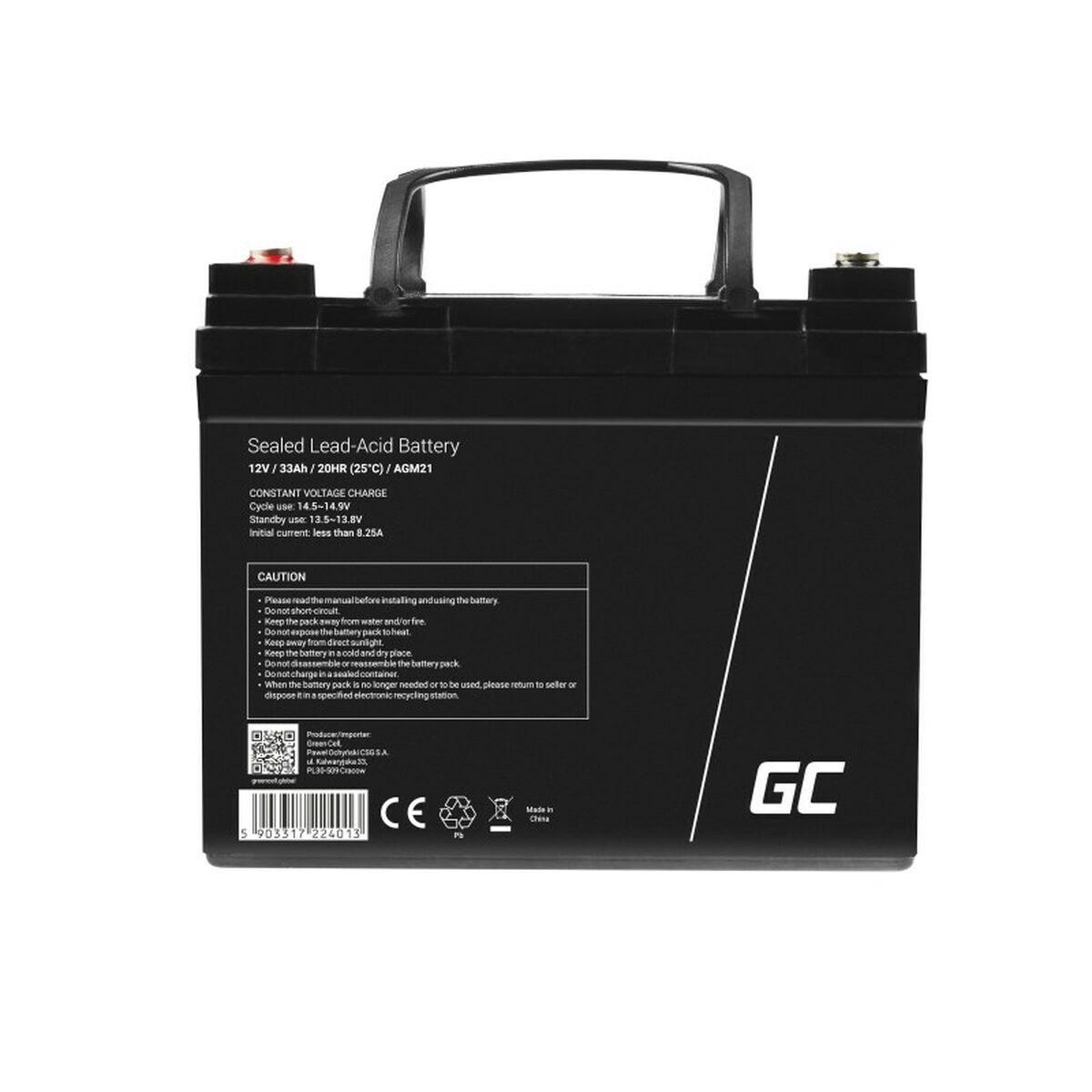 Batteri till System för Avbrottsfri Strömförsörjning UPS Green Cell AGM21 12 V (Renoverade C) - 4