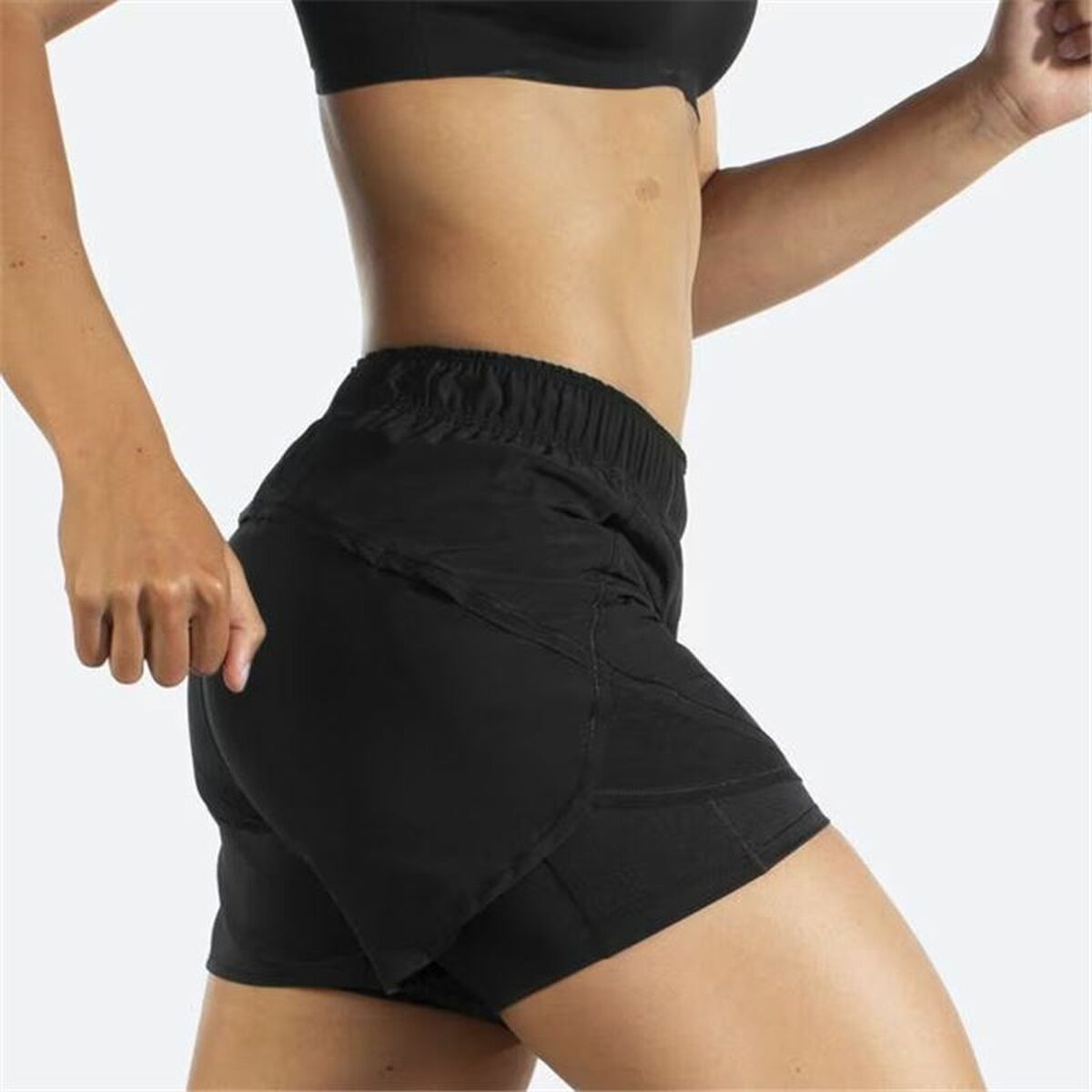 Sportshorts för kvinnor Brooks Chaser 5" 2-in-1 Svart - 4