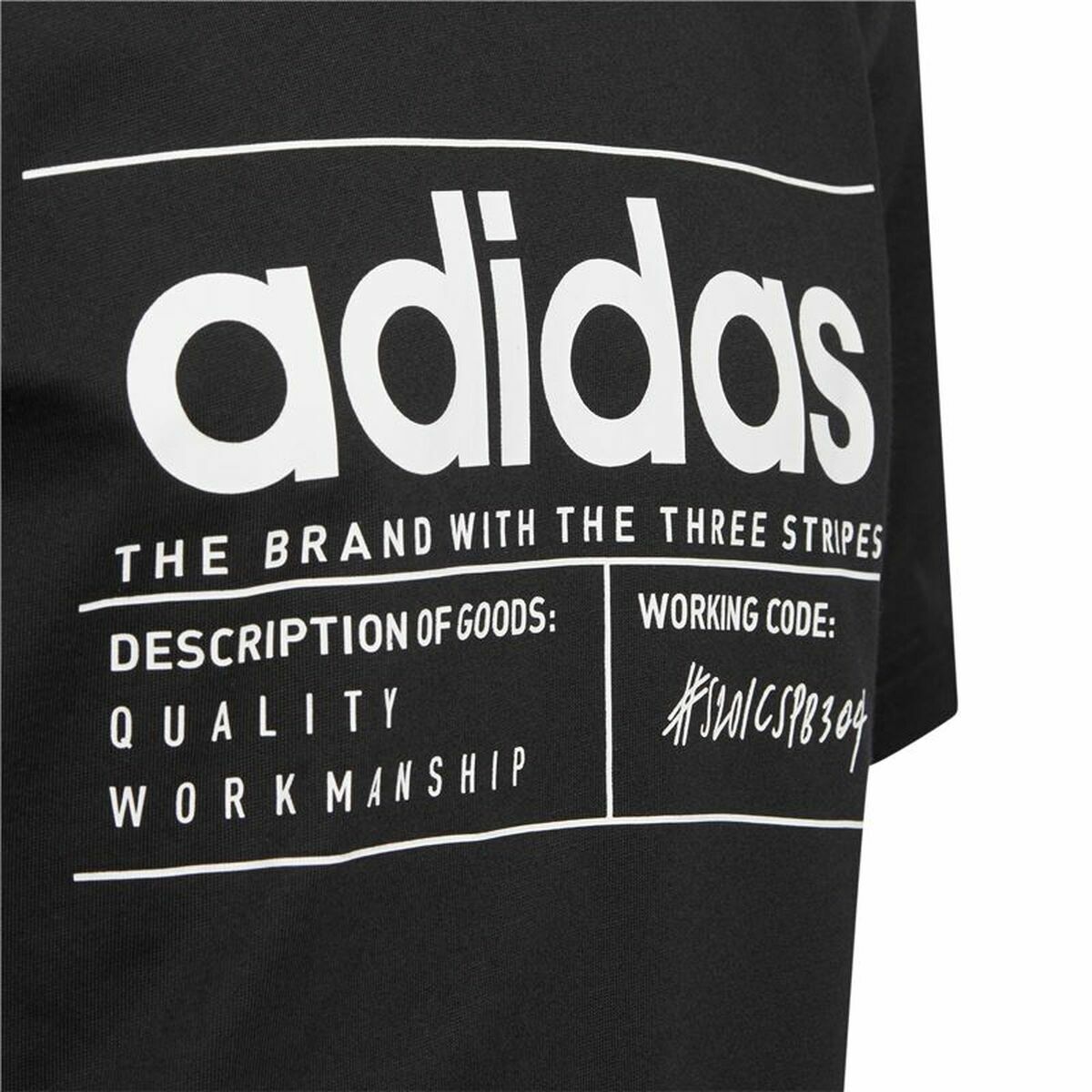 Barn T-shirt med kortärm Adidas Brilliant Basics Svart - 3