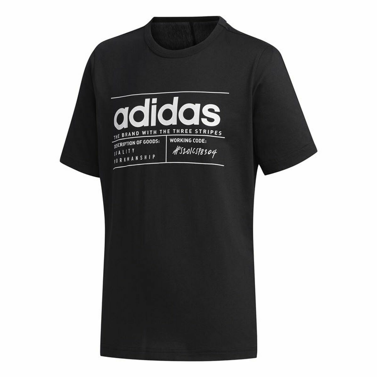 Barn T-shirt med kortärm Adidas Brilliant Basics Svart - 5