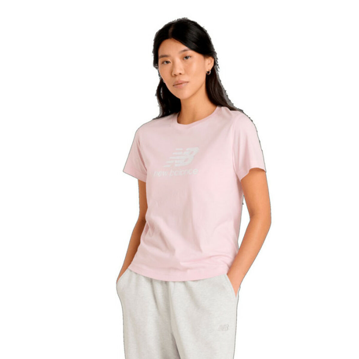 T-shirt med kortärm Dam New Balance SE JR LOGO TEE WT41502 RSG Rosa