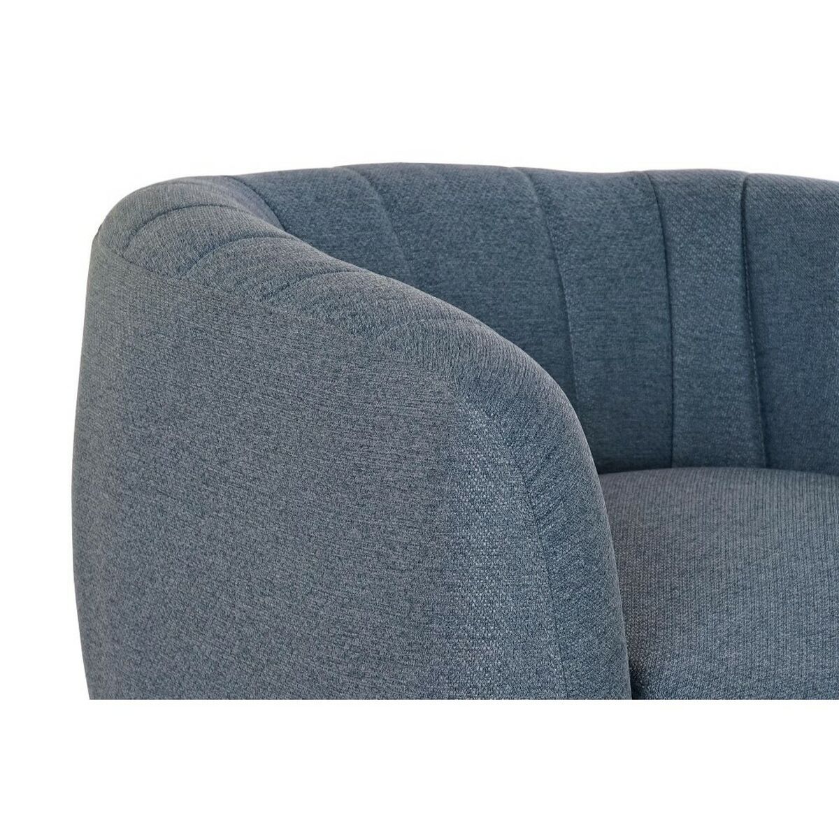 Fåtölj DKD Home Decor Blå Gyllene Skum Trä Metall Plast 81 x 75 x 73 cm - 6