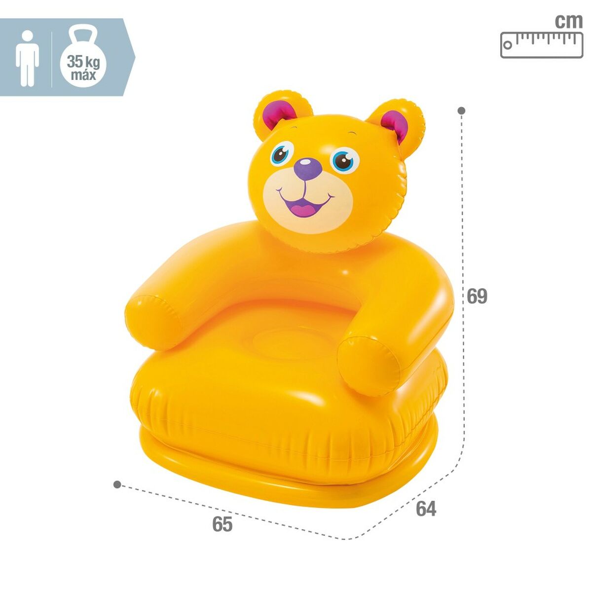 Uppblåsbar fåtölj Intex HAPPY ANIMAL 66 x 79 x 64 cm - 11