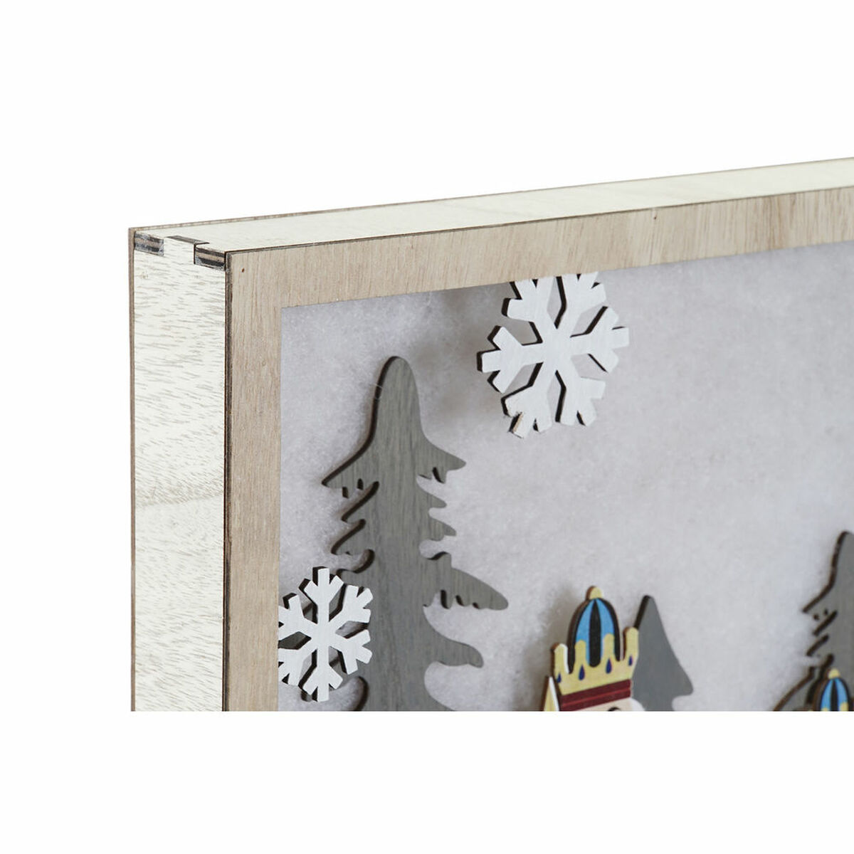 Väggdekoration DKD Home Decor Nötknäppare Trä MDF (2 pcs) (30 x 4.5 x 30 cm) - 3